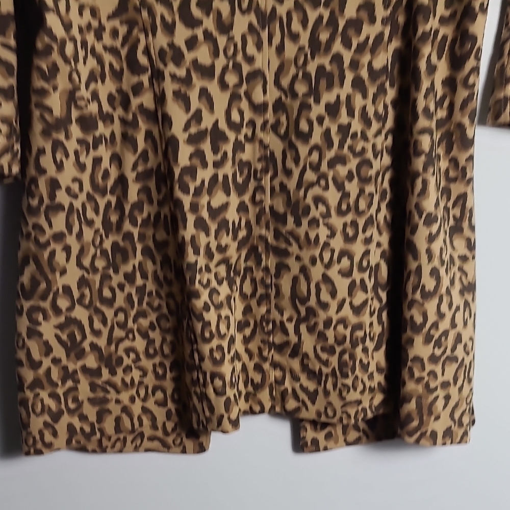 CAROL ANDERSON By Invitation Leopard Print Jacket 3/4 Sleeve w/Pockets Size XS - Picture 13 of 16